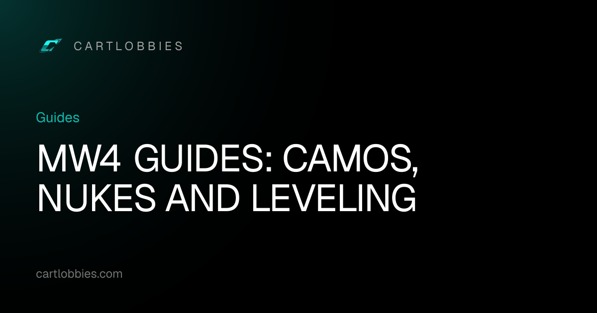 MW4 Guides – Camos, Nukes & Leveling Tips | CartLobbies